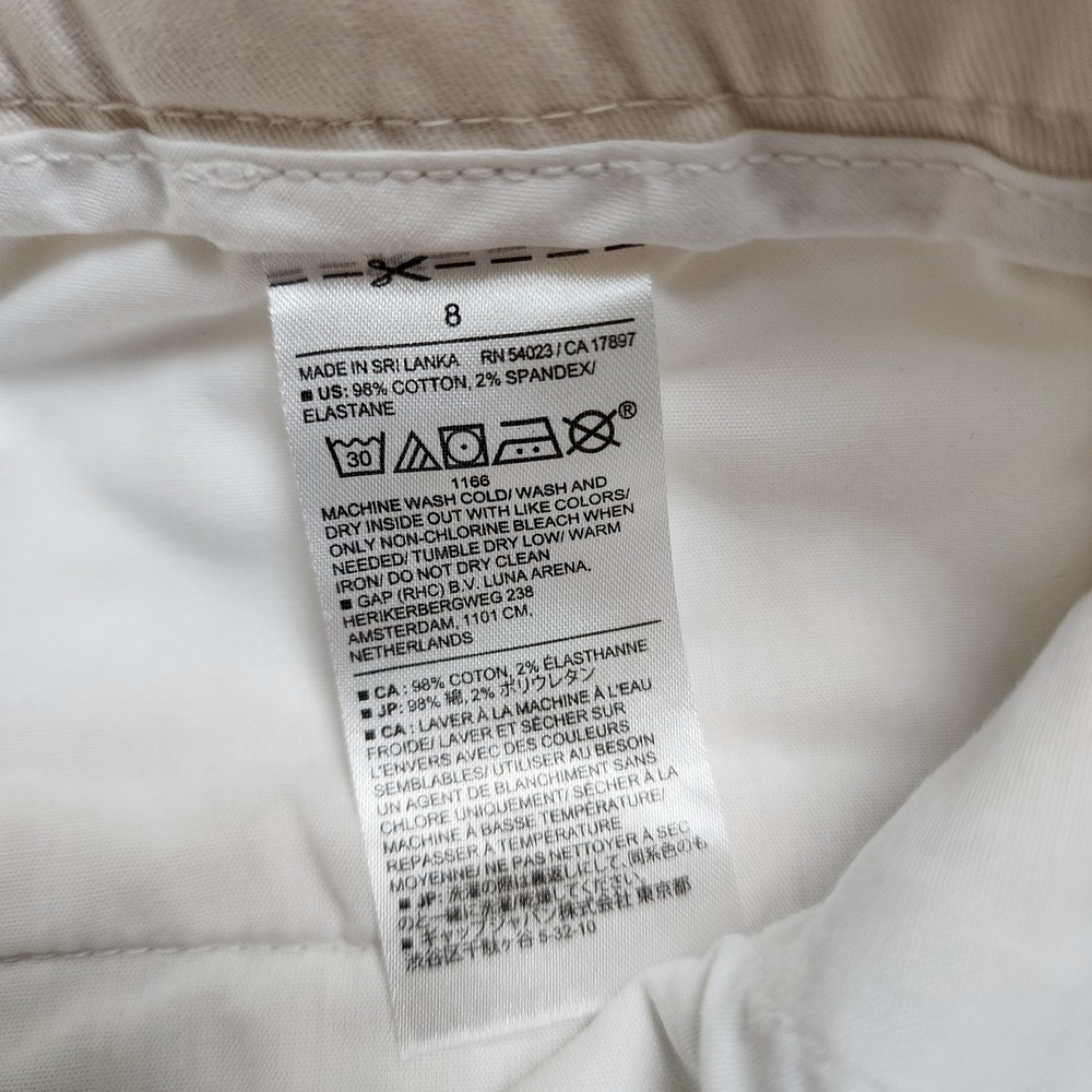 Banana Republic Factory Womens Authentic Chino Pleated Crop‎ Pants Size 8 Stone - Picture 8 of 15